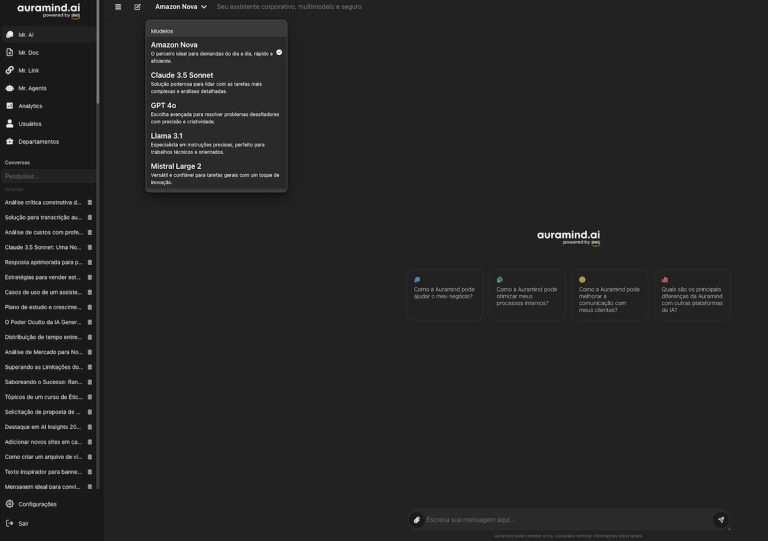 Auramind.ai Não Disponibilizará o DeepSeek Neste Momento